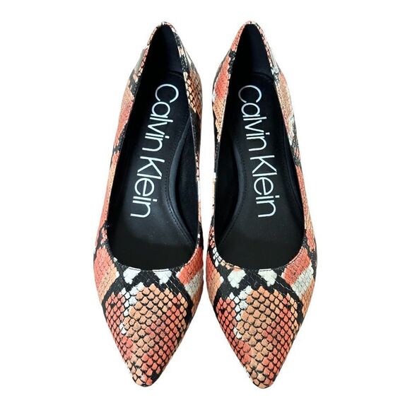 Calvin Klein Women's Gabrianna Mamba Pumps in the Size 9.5M in Snake Camouflage - Picture 1 of 16